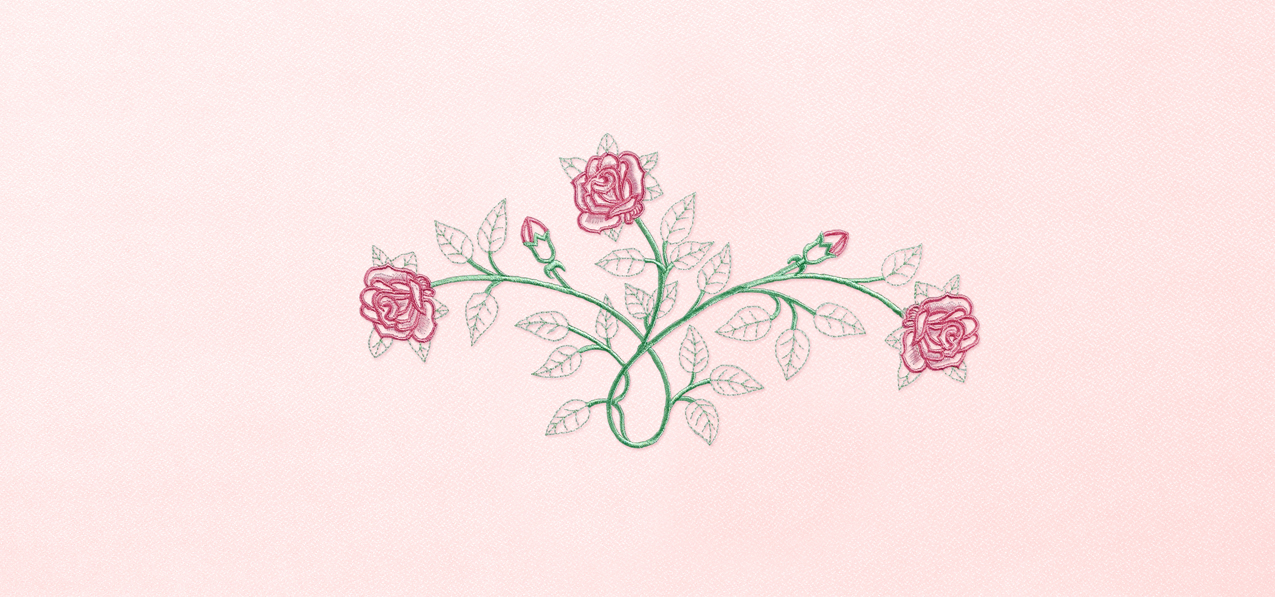 Vine and Rose Pink Pink